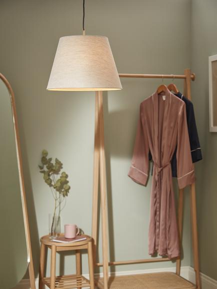 John Lewis Sophia Pure Linen Tapered Lampshade - view 2, Natural