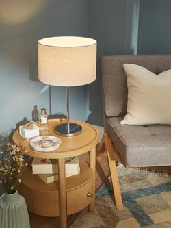 John Lewis Sophia Pure Linen Drum Lampshade - view 2, Lily