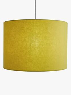 John Lewis Sophia Pure Linen Drum Lampshade, Mustard