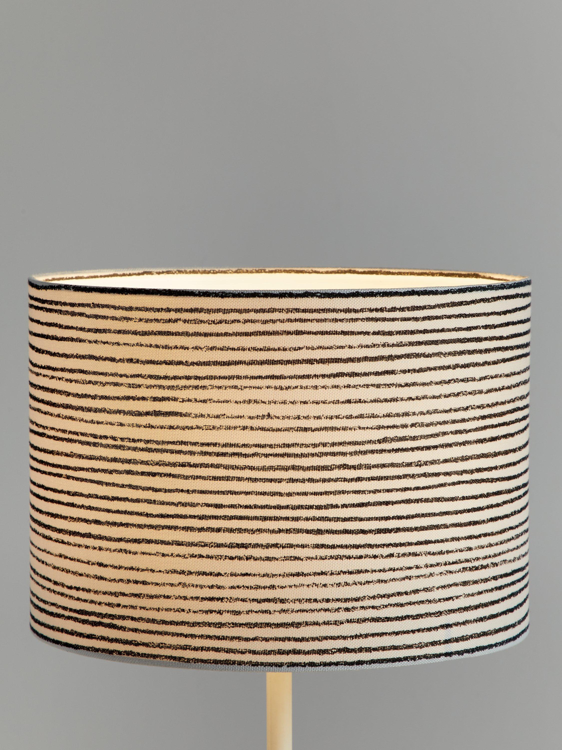 John Lewis & Partners Coastal Cleystripe Lampshade, Monochrome