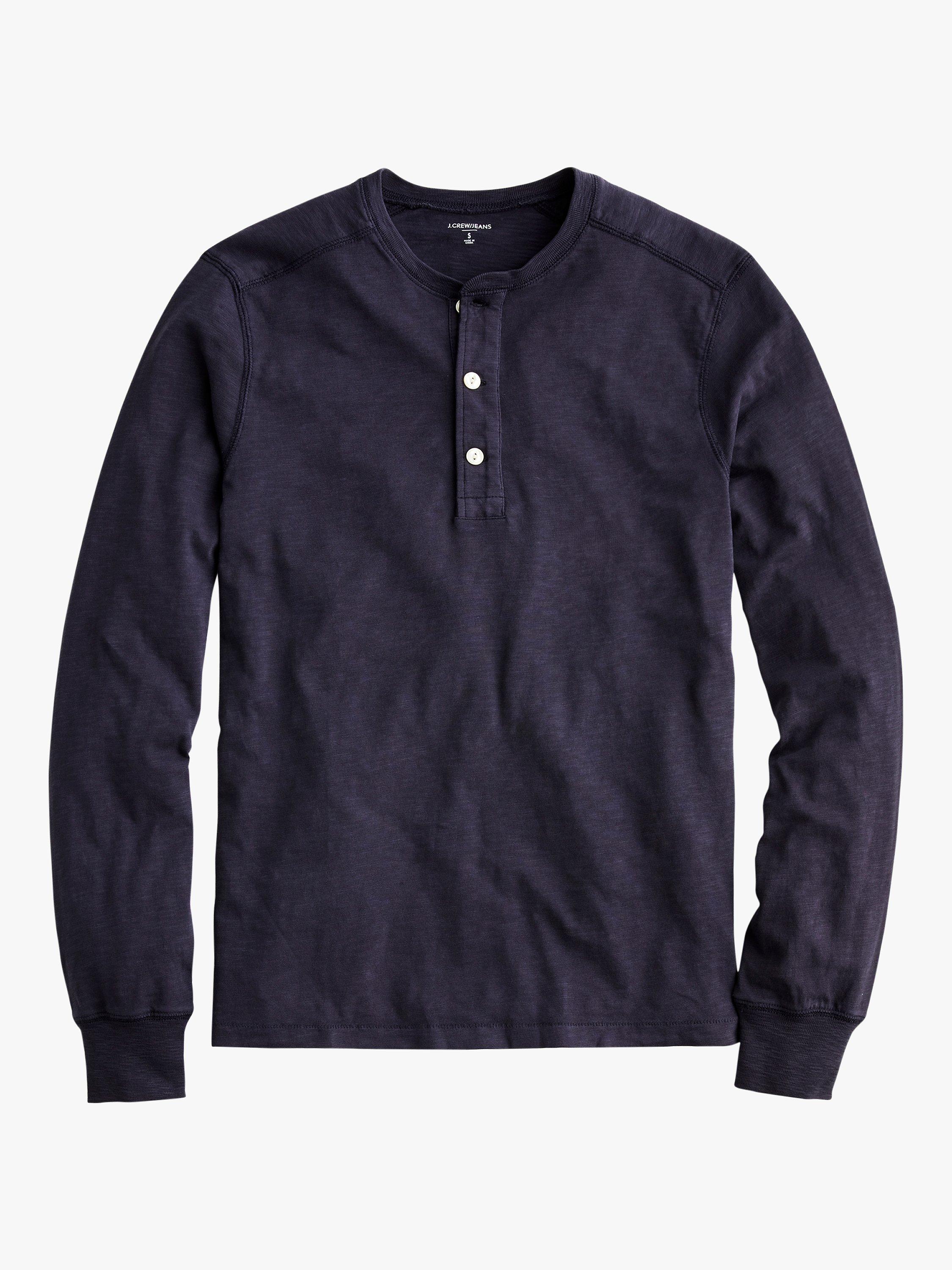 J.Crew Henley Long Sleeve T-Shirt, Navy
