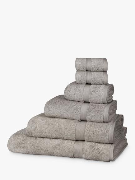 John Lewis Egyptian Cotton Towels, Smoke Grey