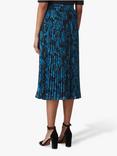 Whistles Parker Print Pleated Skirt, Multi