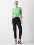 French Connection Whisper Ruth Tapered Trousers, Black