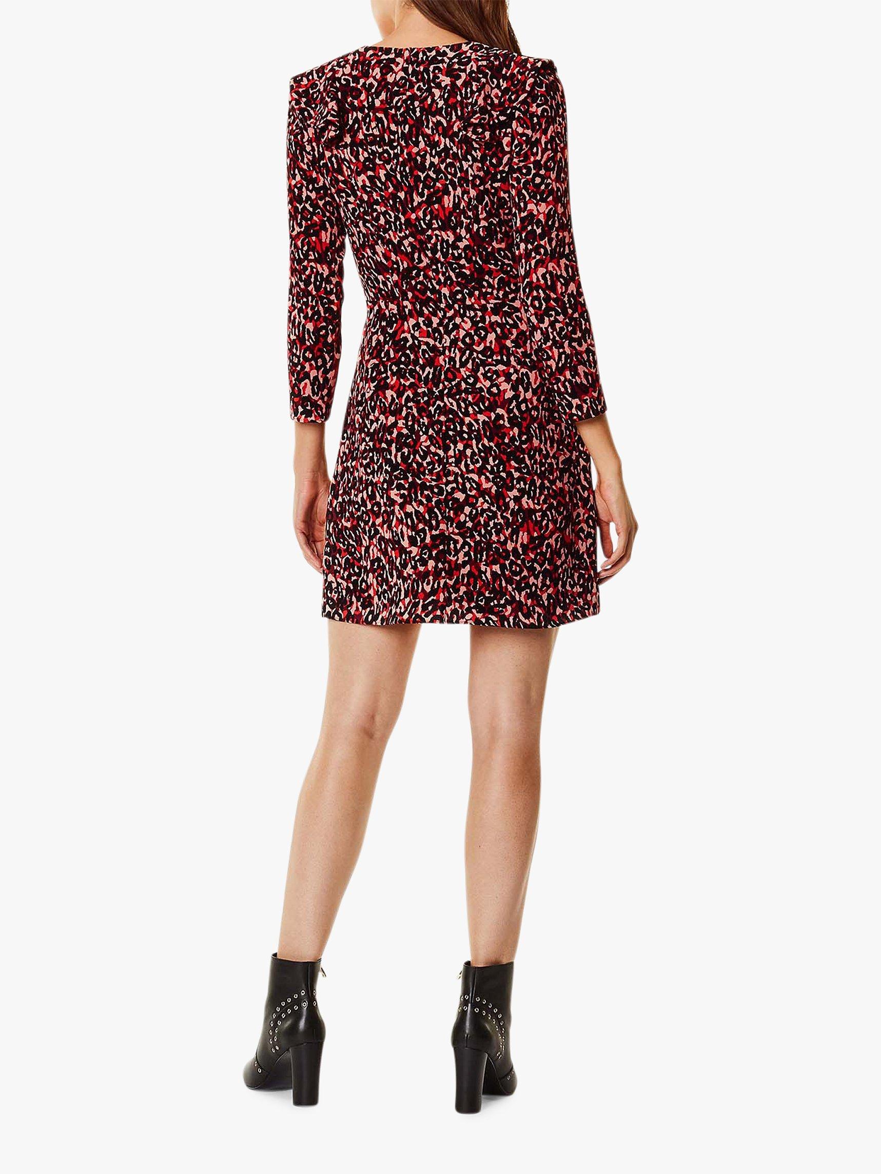Karen Millen Leopard Print Mini Dress Multi