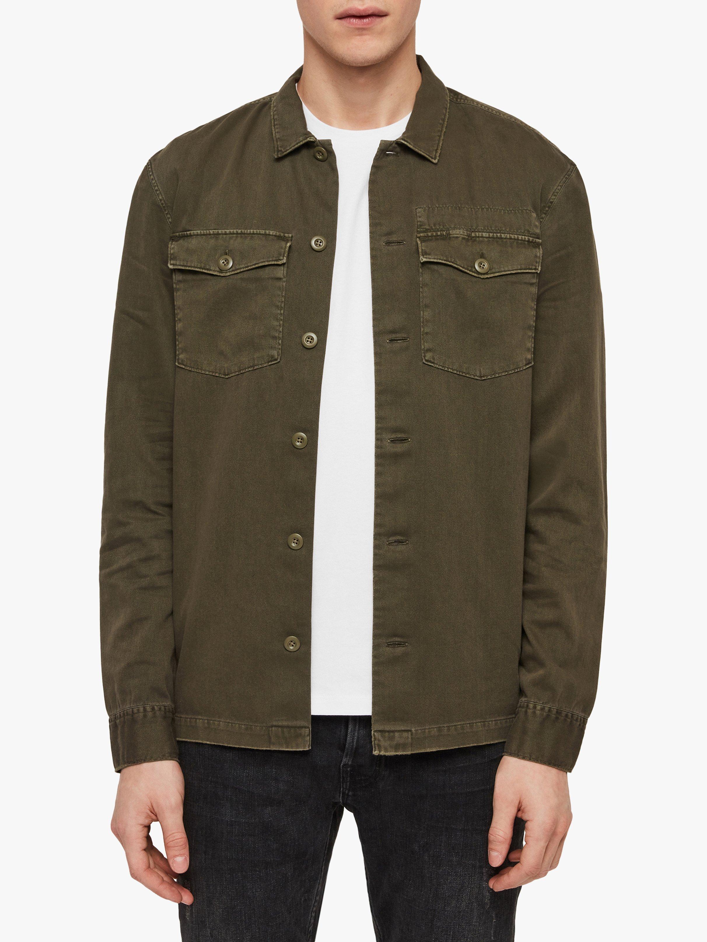 AllSaints Spotter Military Shirt, Cargo Green