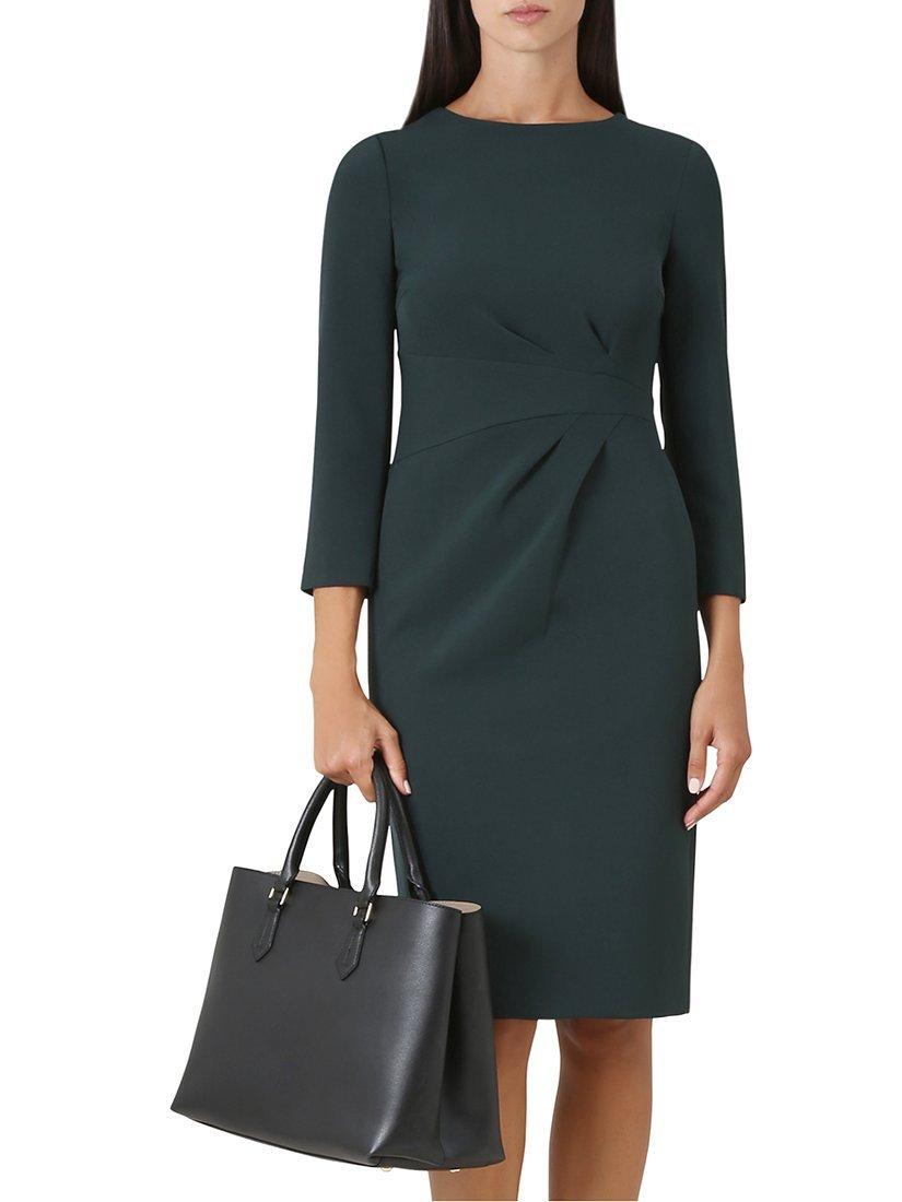 Hobbs Alexa Shift Dress, Forest Green