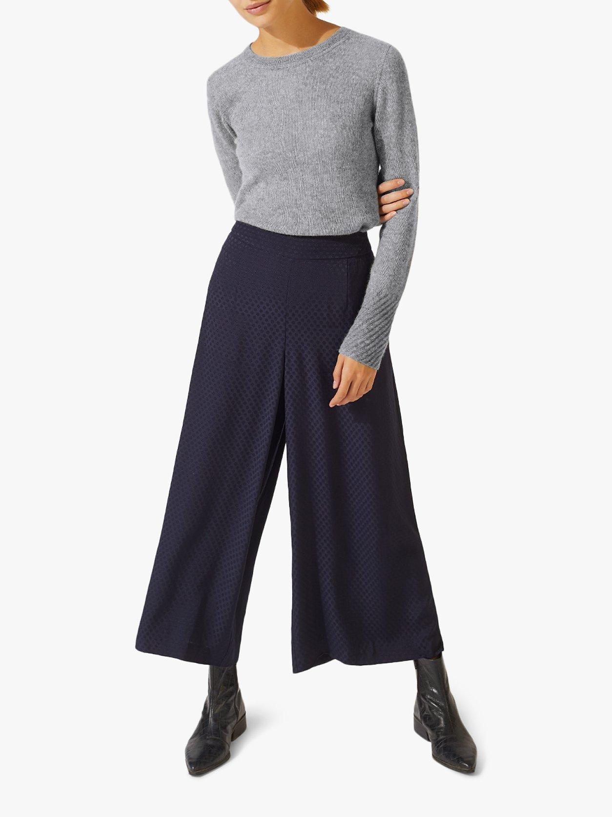 Jigsaw Cloud Cashmere Crew Neck Jumper, Grey Melange