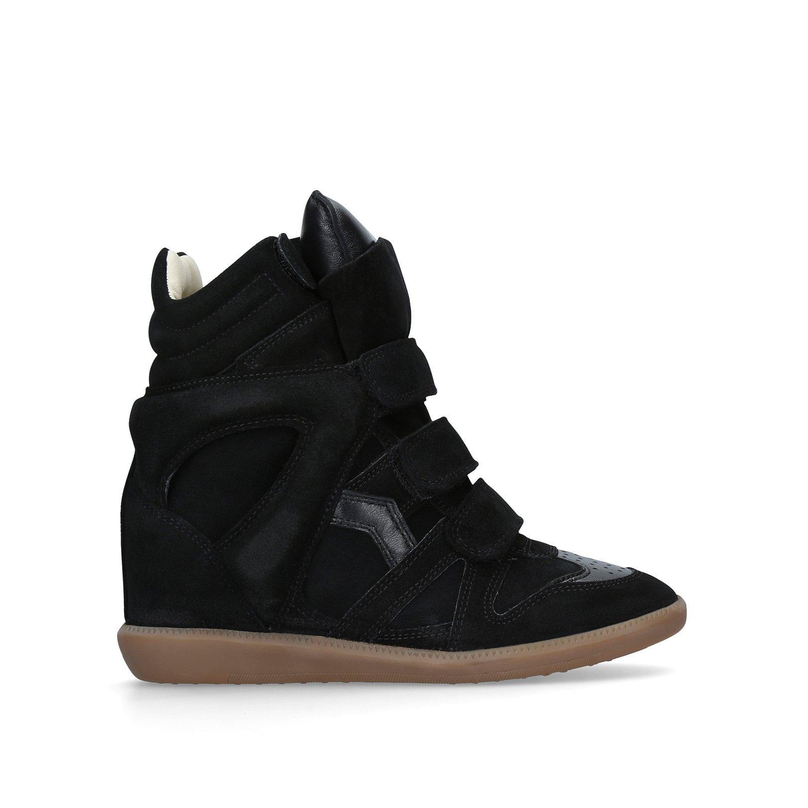 Isabel Marant Beckett Wedge Heel Trainers, Black Suede