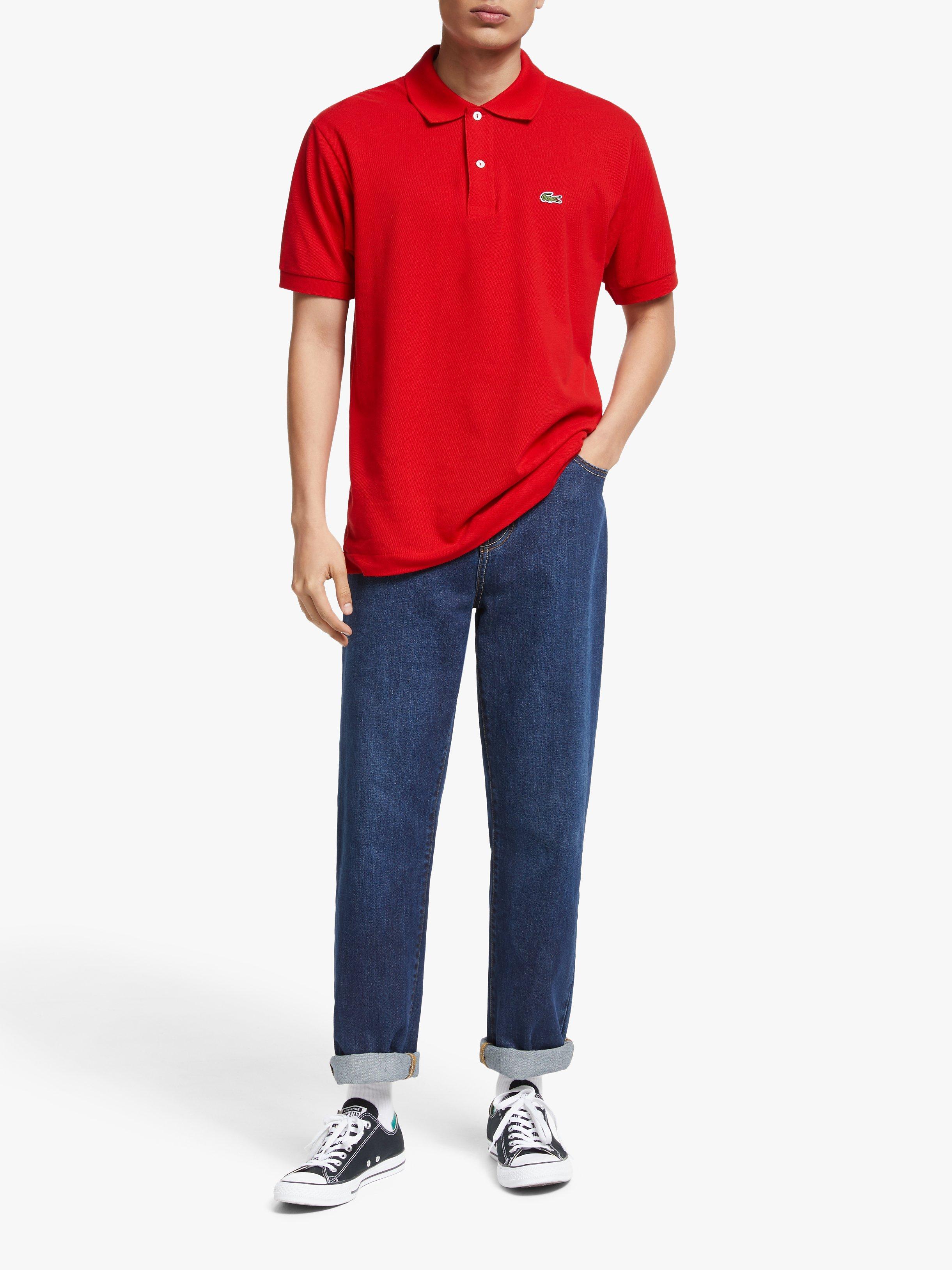 Product image 3 of 4, which shows Lacoste L.12.12 Classic Regular Fit Short Sleeve Polo Shirt, Rogue, S