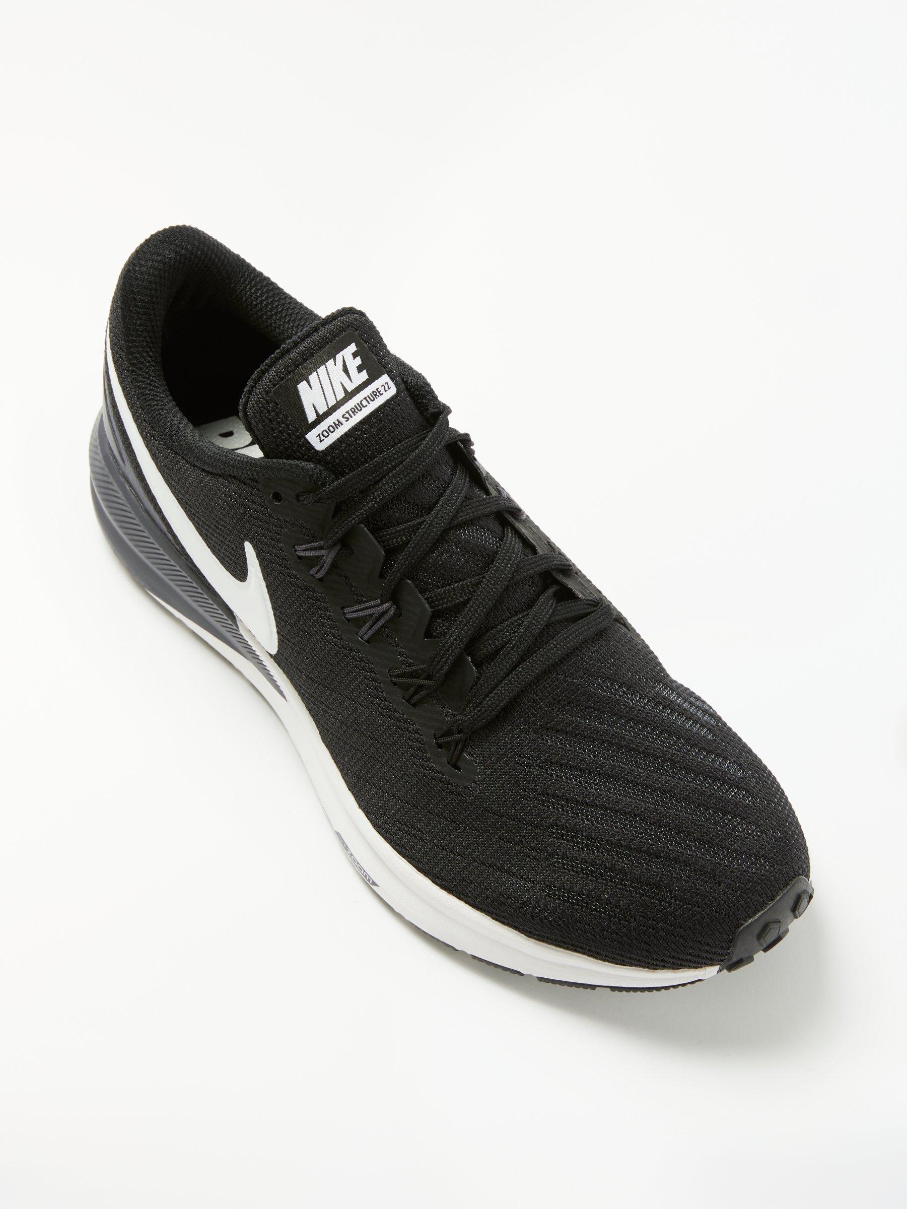 Nike Air Zoom Structure 22 Women s Running Shoes Black White Gridiron