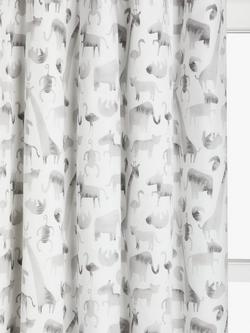 John Lewis Safari & Friends Pencil Pleat Pair Blackout Lined Children's Curtains, Multi