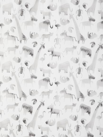 John Lewis Safari & Friends Pencil Pleat Pair Blackout Lined Children's Curtains - view 2, Multi