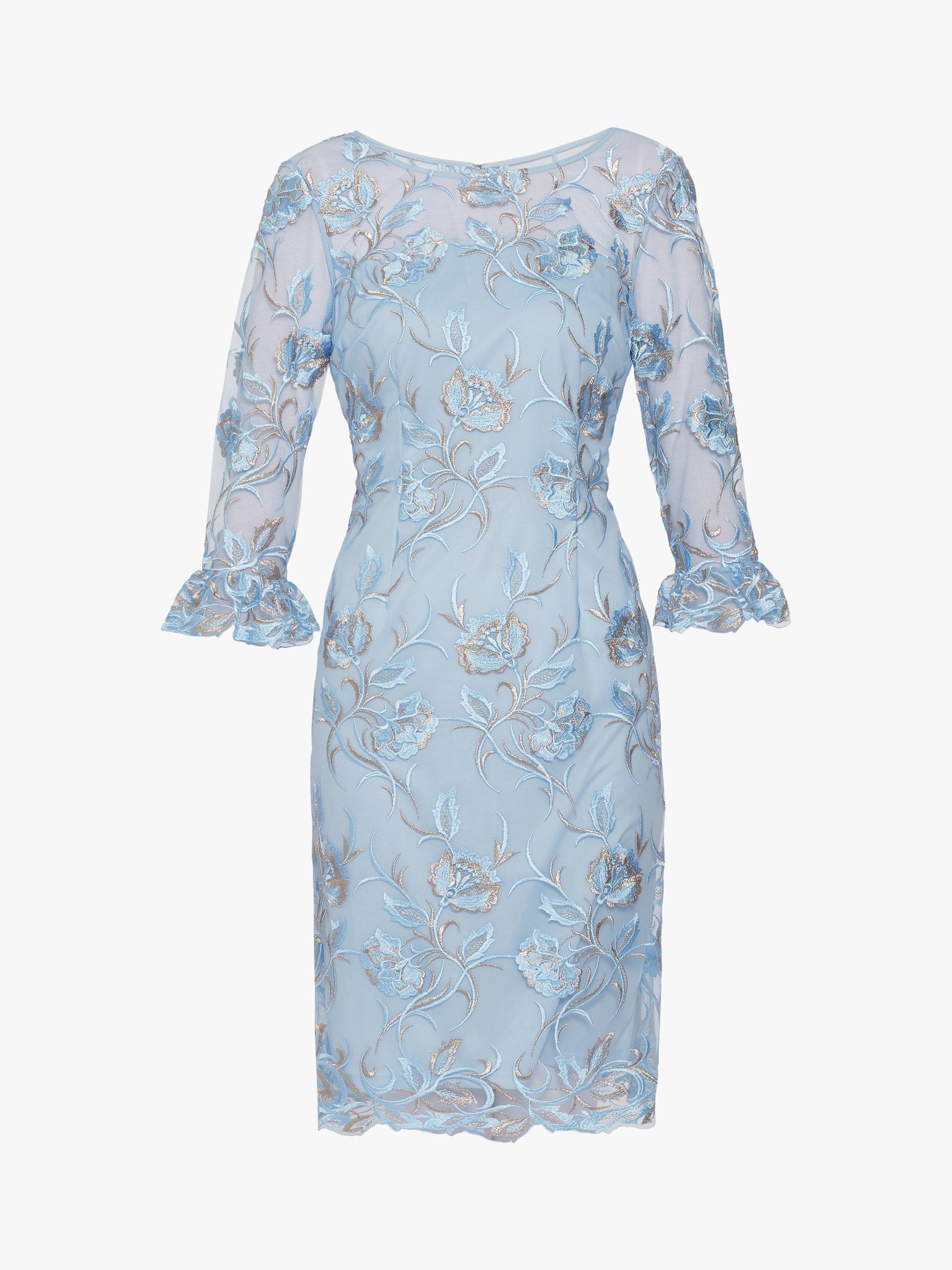Gina Bacconi Denise Lace Dress Blue