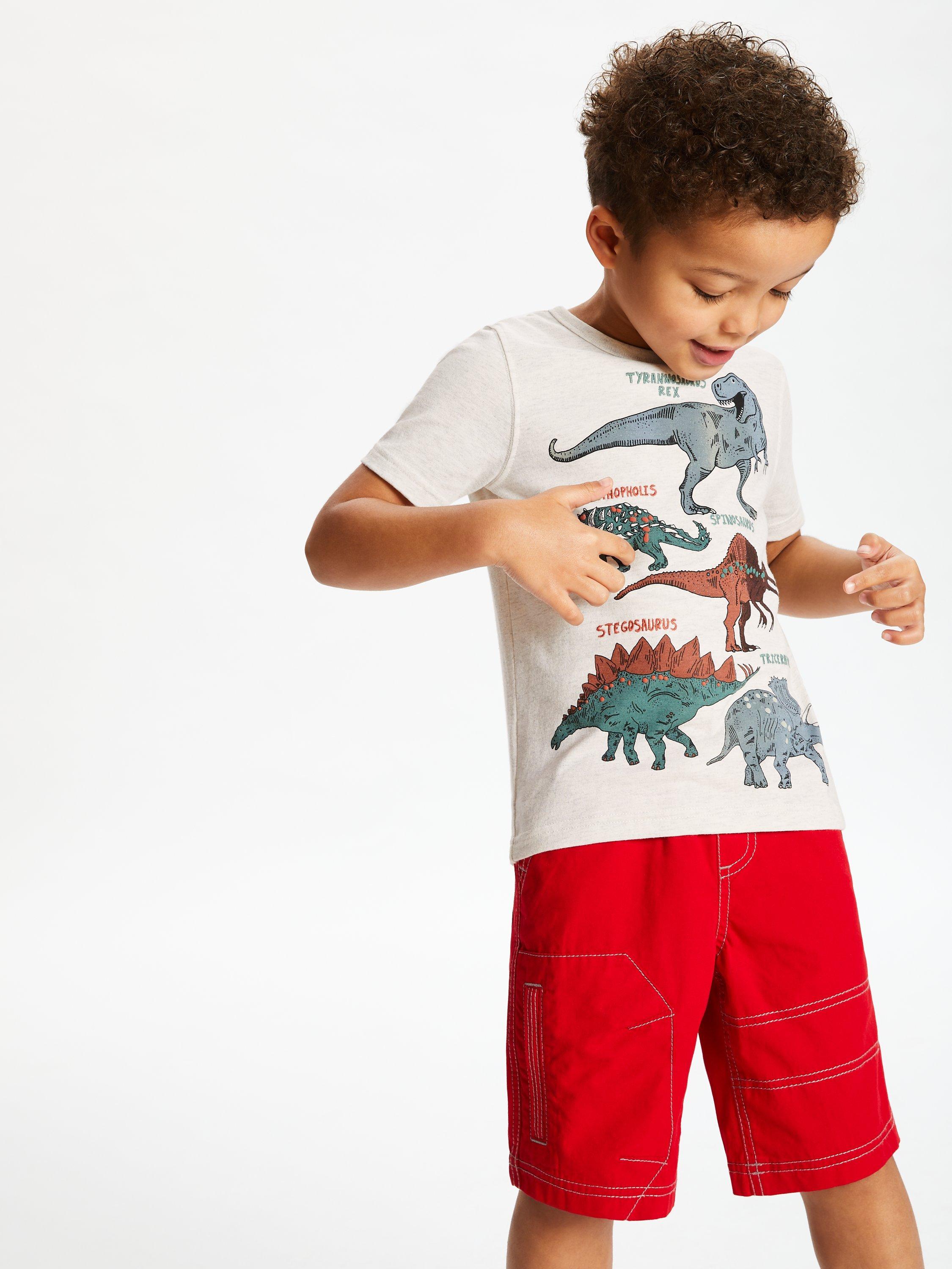 John Lewis & Partners Boys' Dinosaur T-Shirt, Neutral