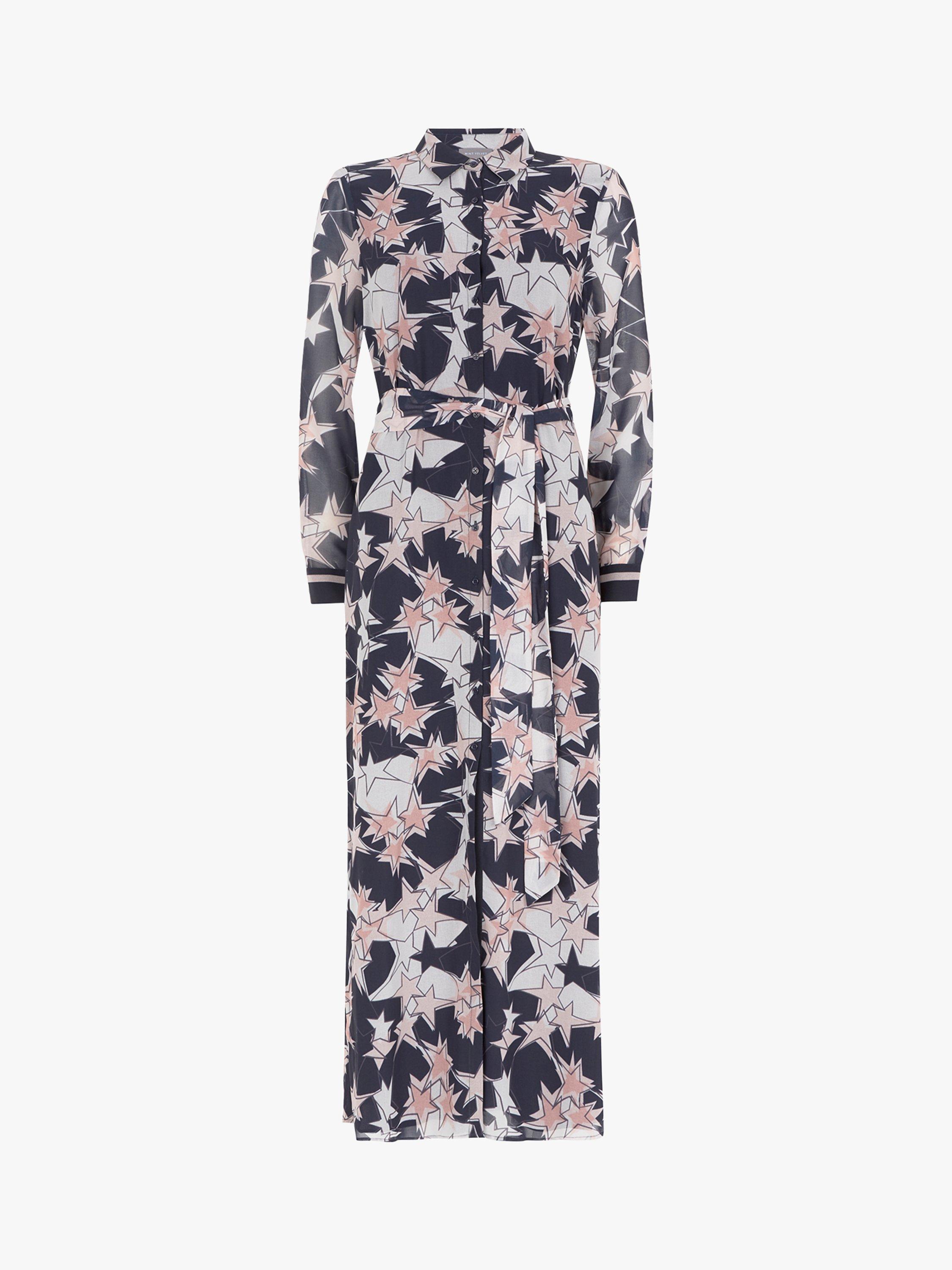 Mint Velvet Star Print Midi Dress Multi