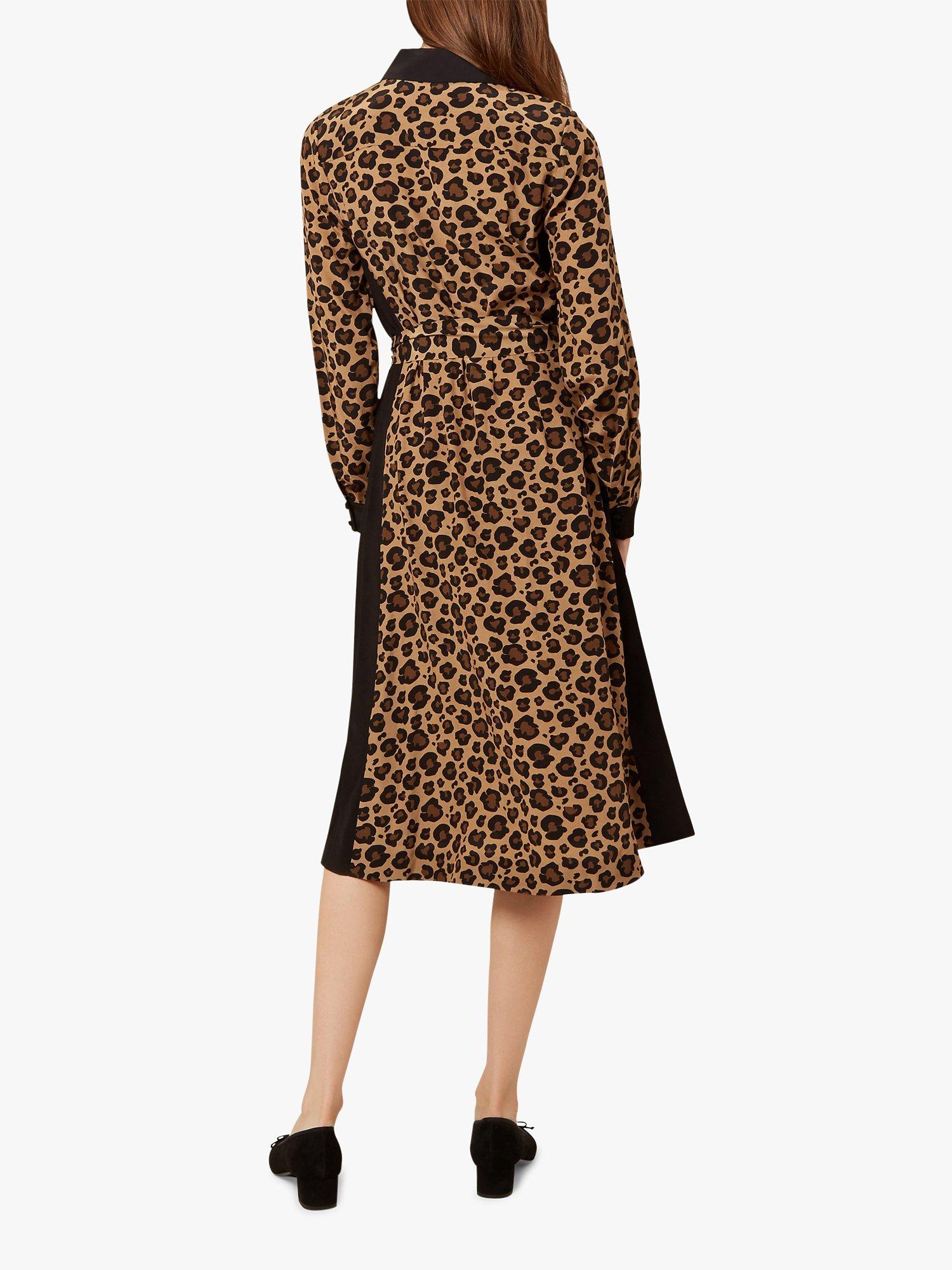 Hobbs Georgiana Animal Print Dress Multi