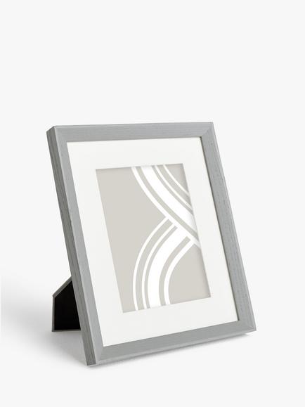 John Lewis Isla Photo Frame & Mount, FSC-Certified (Oak Wood), Grey