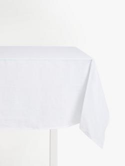 John Lewis Linen Tablecloth, White