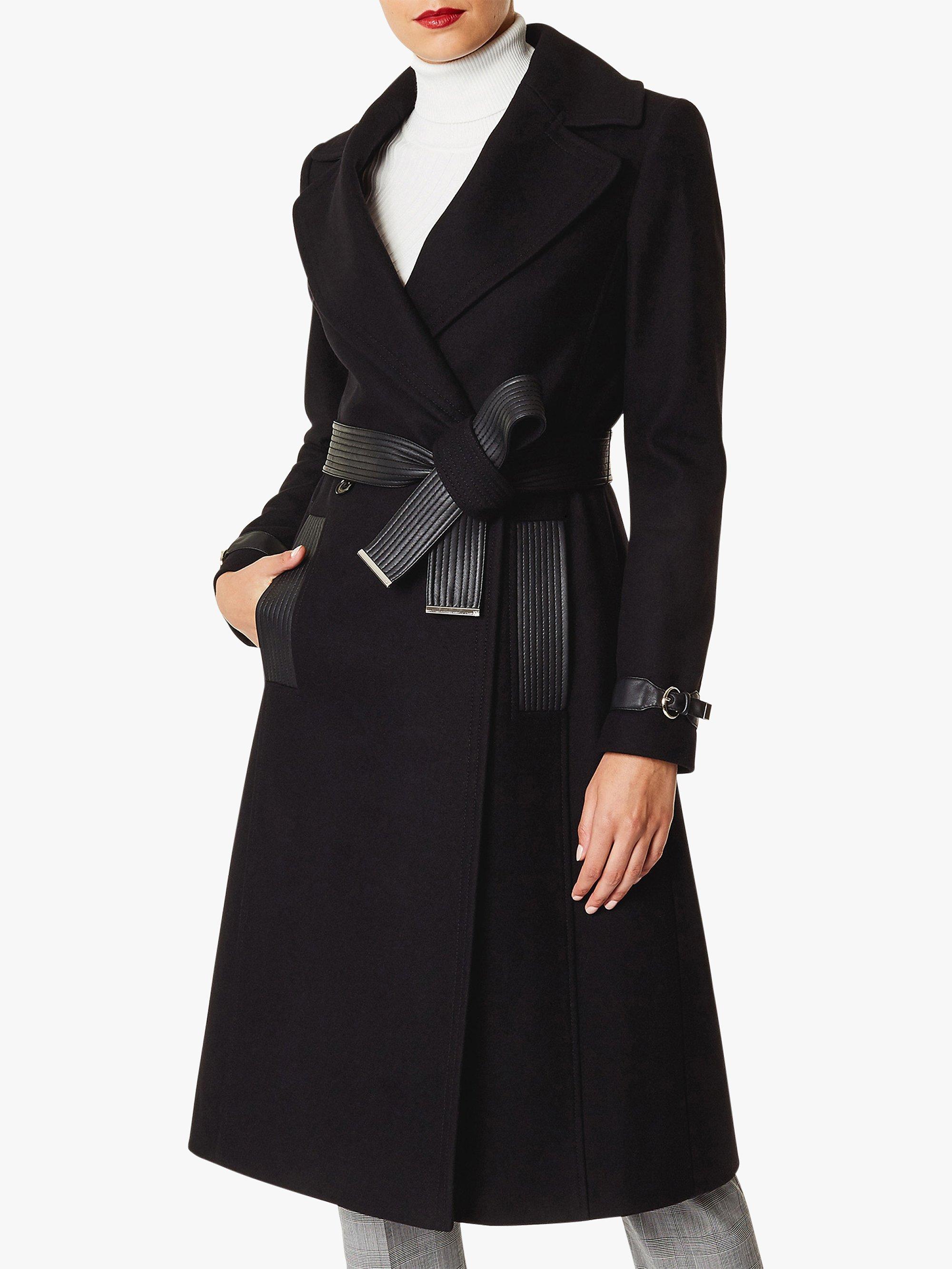 Karen Millen Belt Trench Coat Black