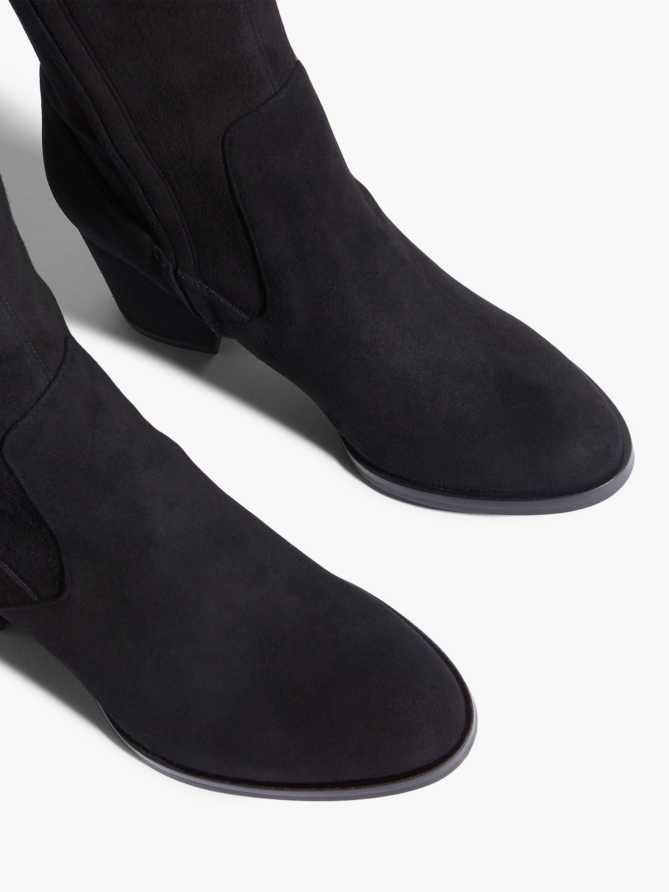 Karen Millen Suede Block Heel Over The Knee Boots