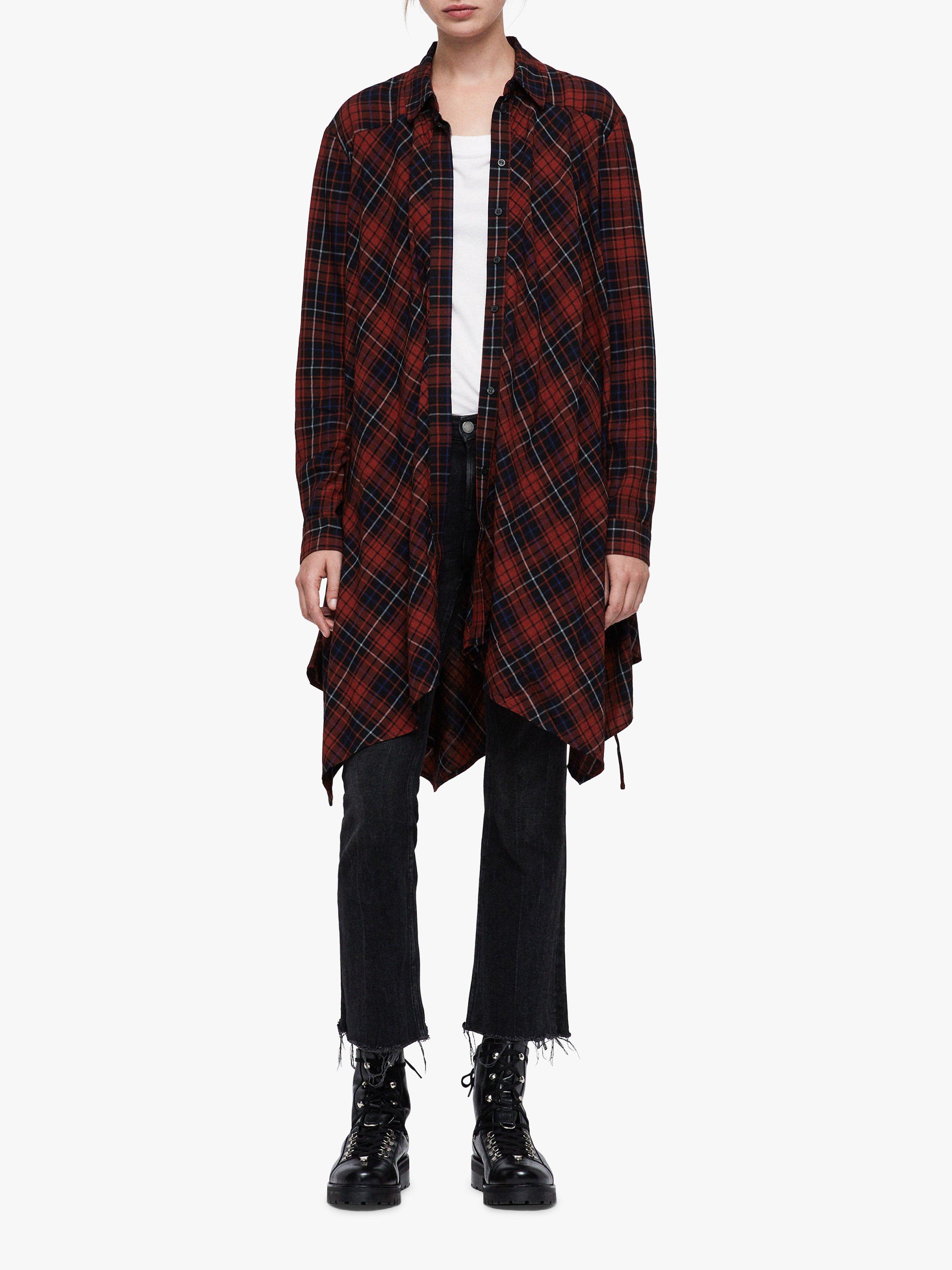 AllSaints Tala Shirt Dress, Red