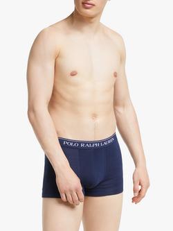 Polo Ralph Lauren Contrast Waistband Trunks, Pack of 3, Blue - view 2, Blue