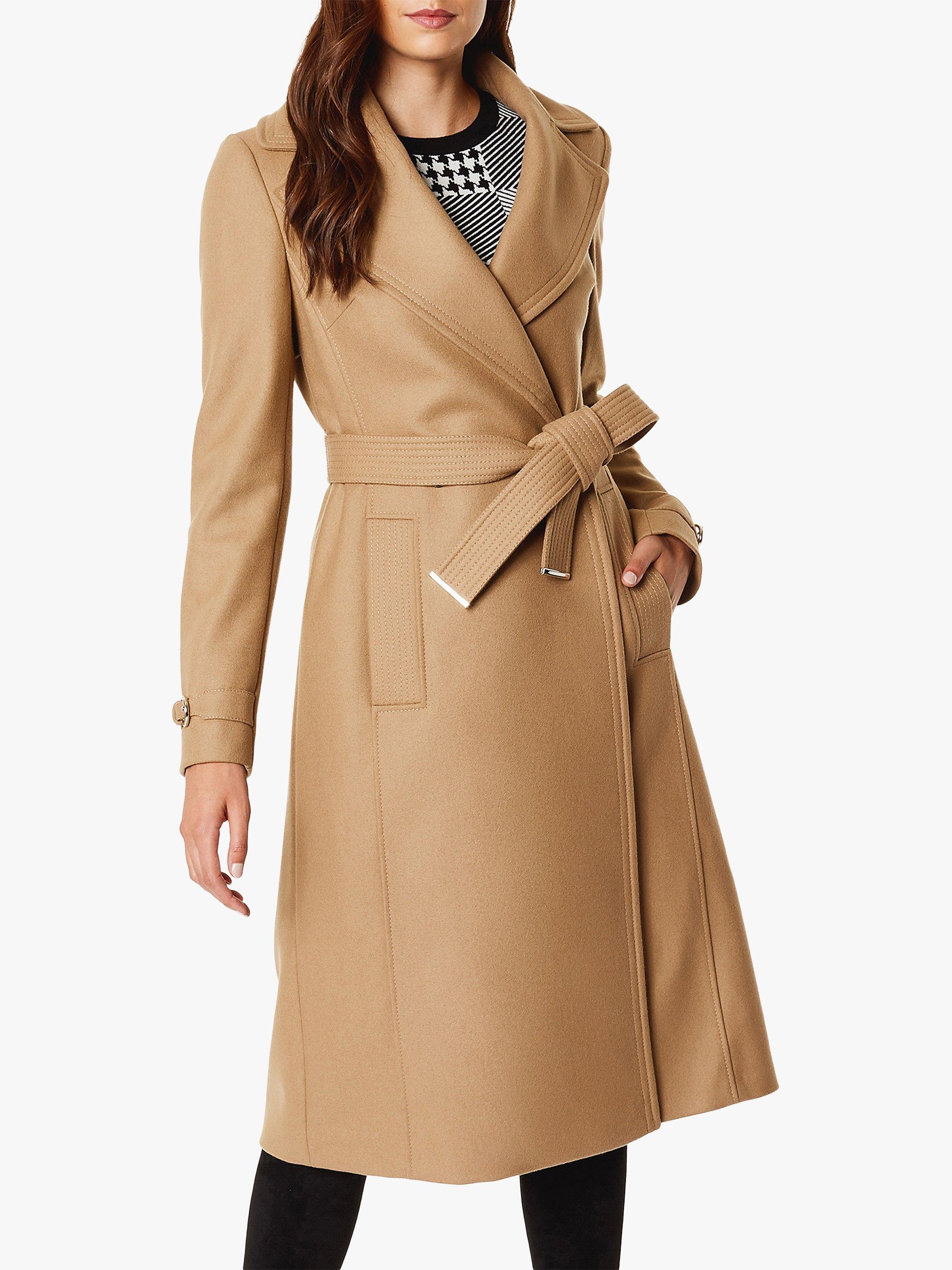 Karen Millen Belted Trench Coat Camel