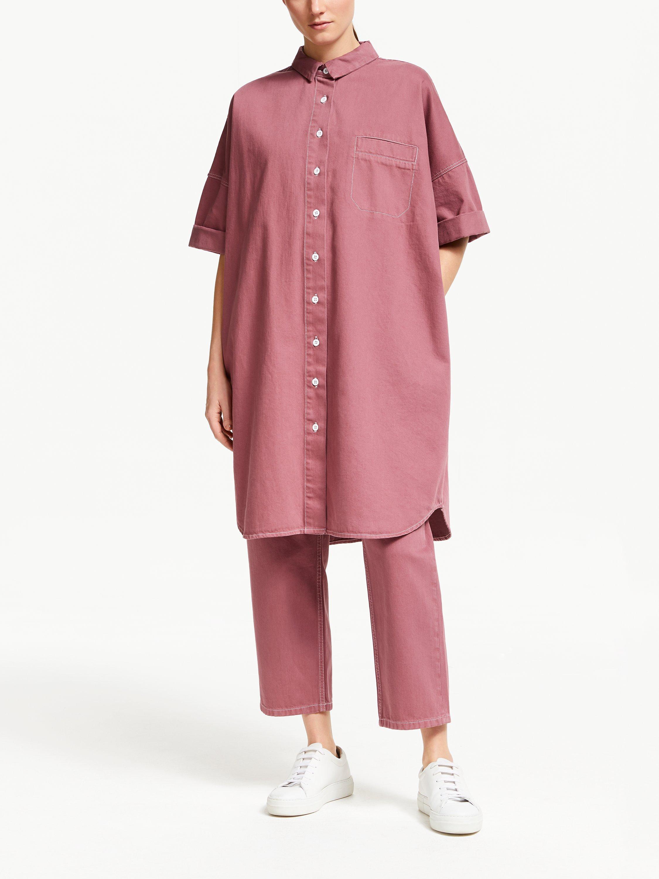 Kin Denim Oversized Shirt Dress, Applebutter