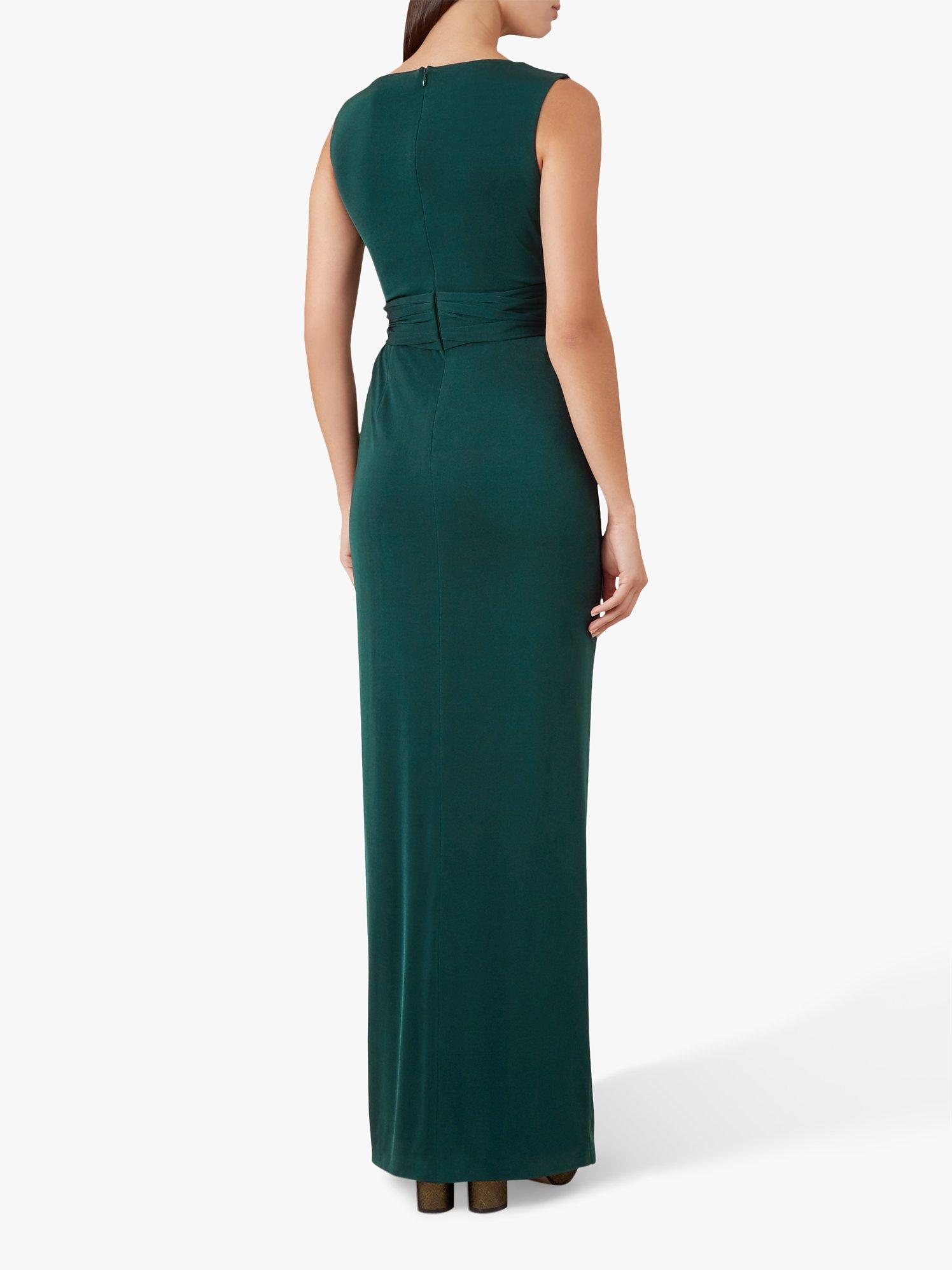 Hobbs Mia Tie Maxi Dress Bottle Green