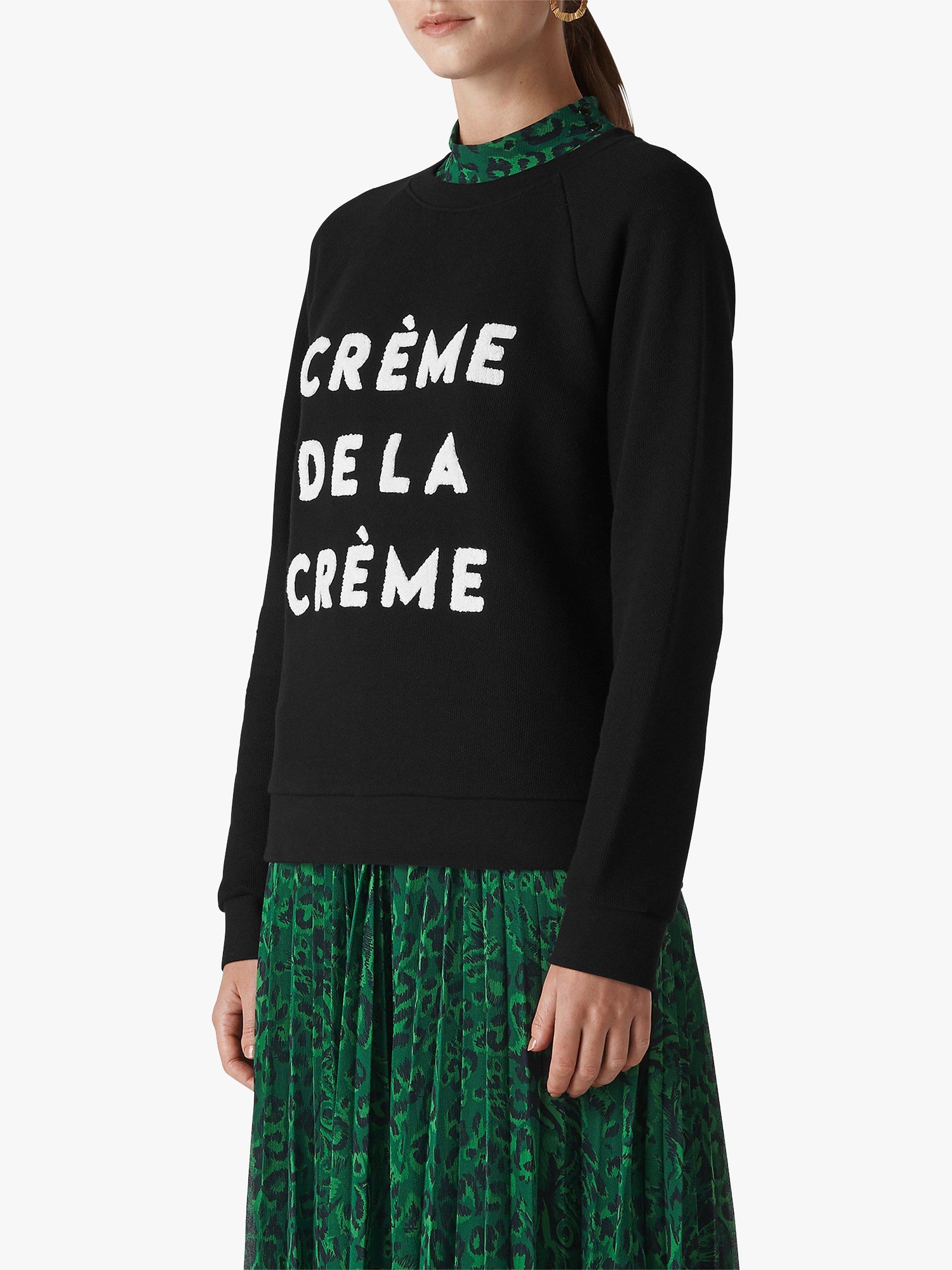 Whistles Crème de la Crème Jumper, Black