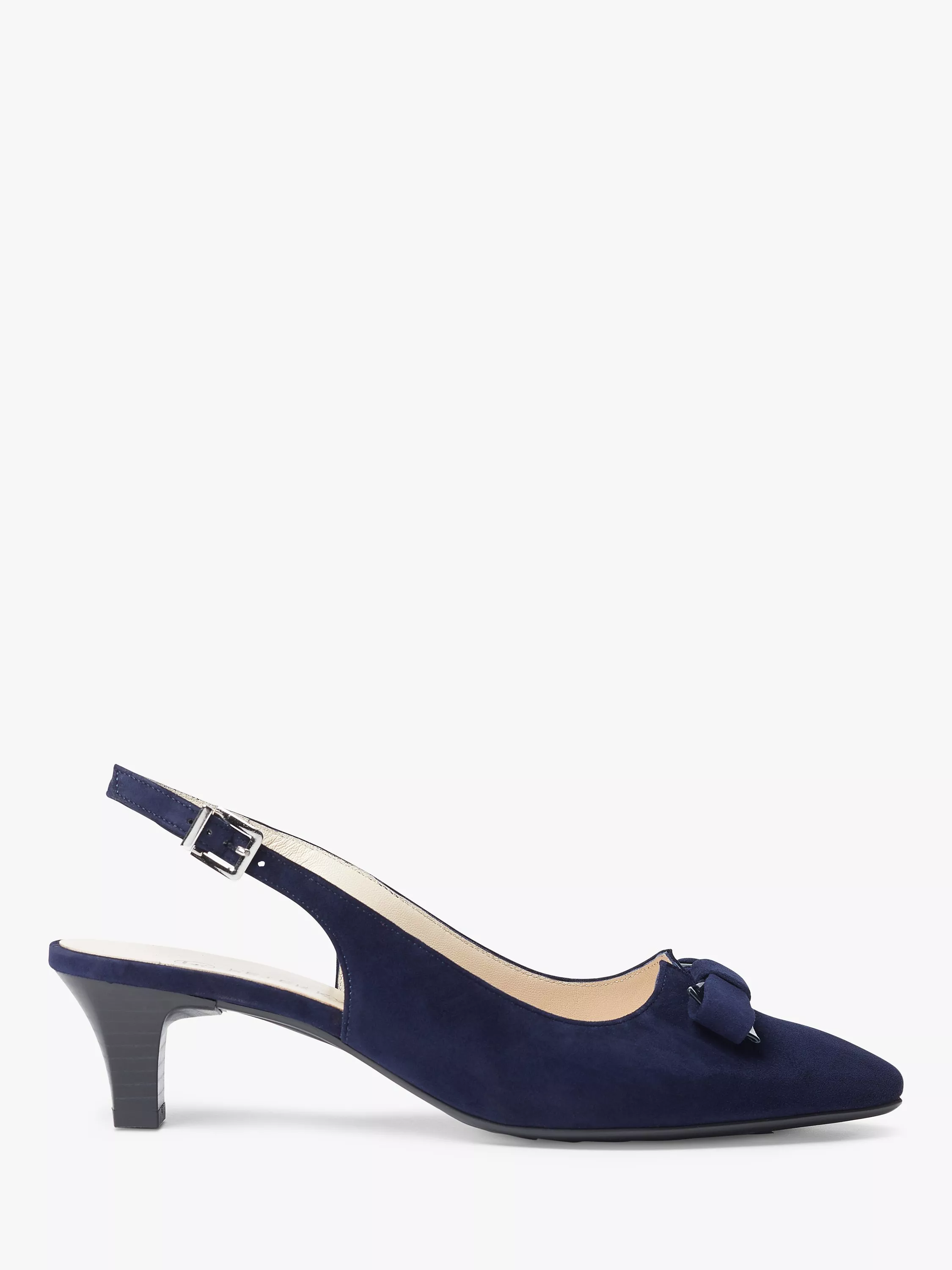 Peter Kaiser Sona Bow Cone Heel Slingback Court Shoes Navy