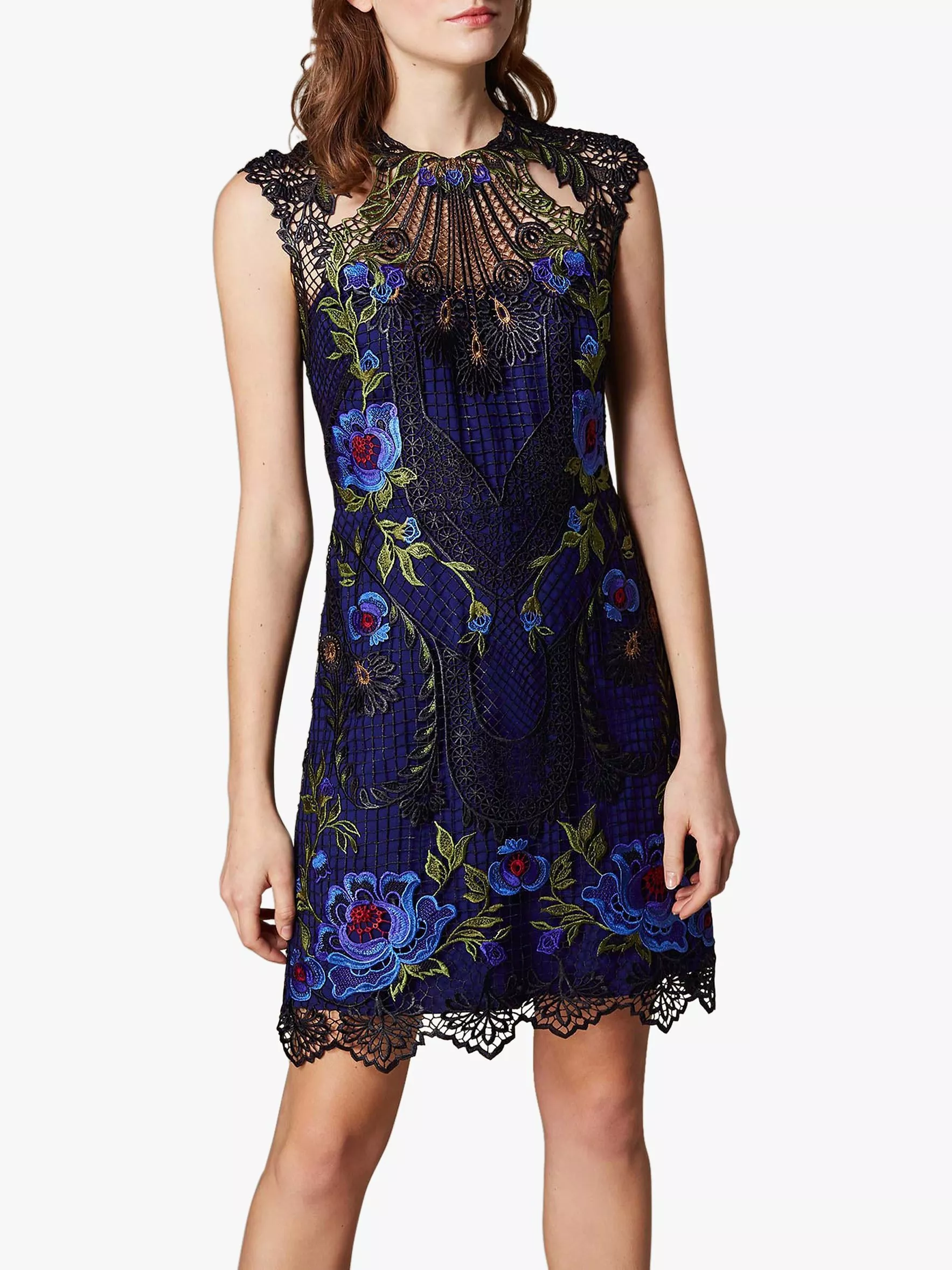 Karen Millen Floral Lace Dress Multi