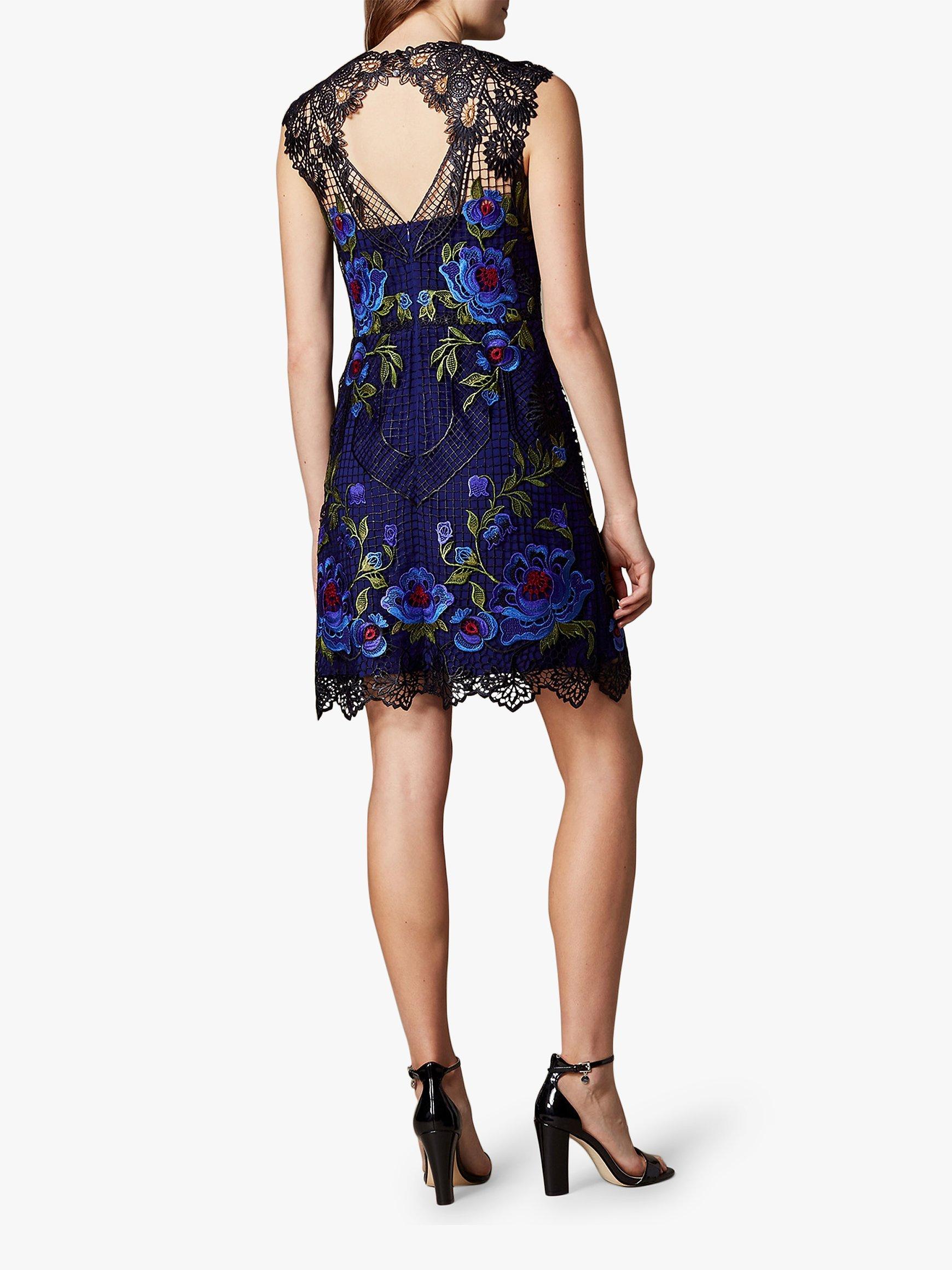 sachin and babi light blue dress Karen Millen Floral Lace Dress, Multi