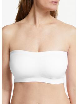 John Lewis Ivy Seam Free Bandeau Bra, White