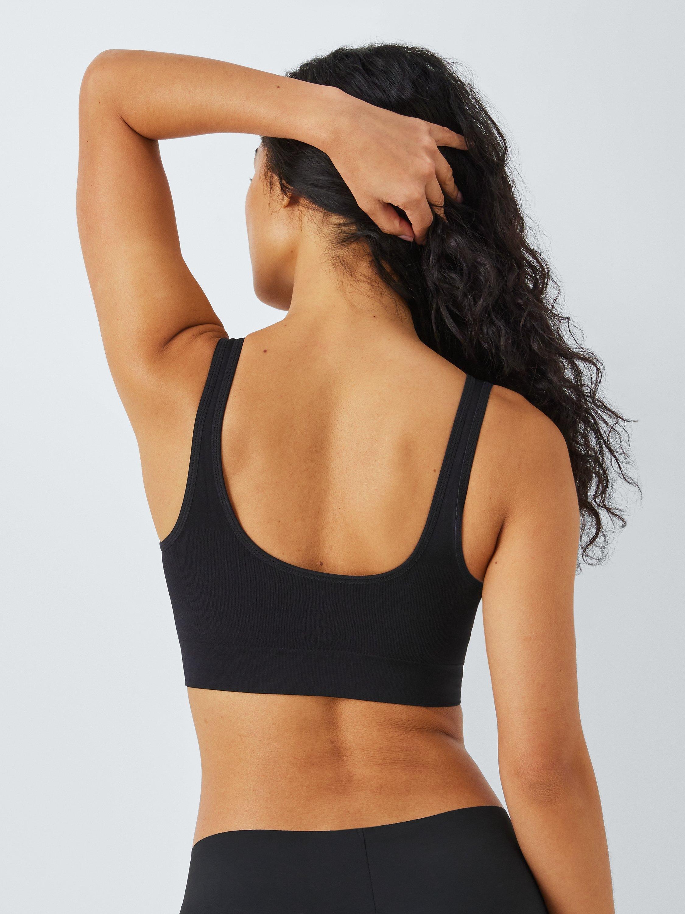 Product image 2 of 7, which shows John Lewis ANYDAY Anya Padded Seam Free Bra, Black, S