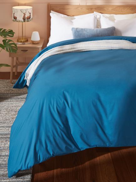 John Lewis Crisp & Fresh Egyptian Cotton Percale 200 Thread Count Bedding - view 2, Teal