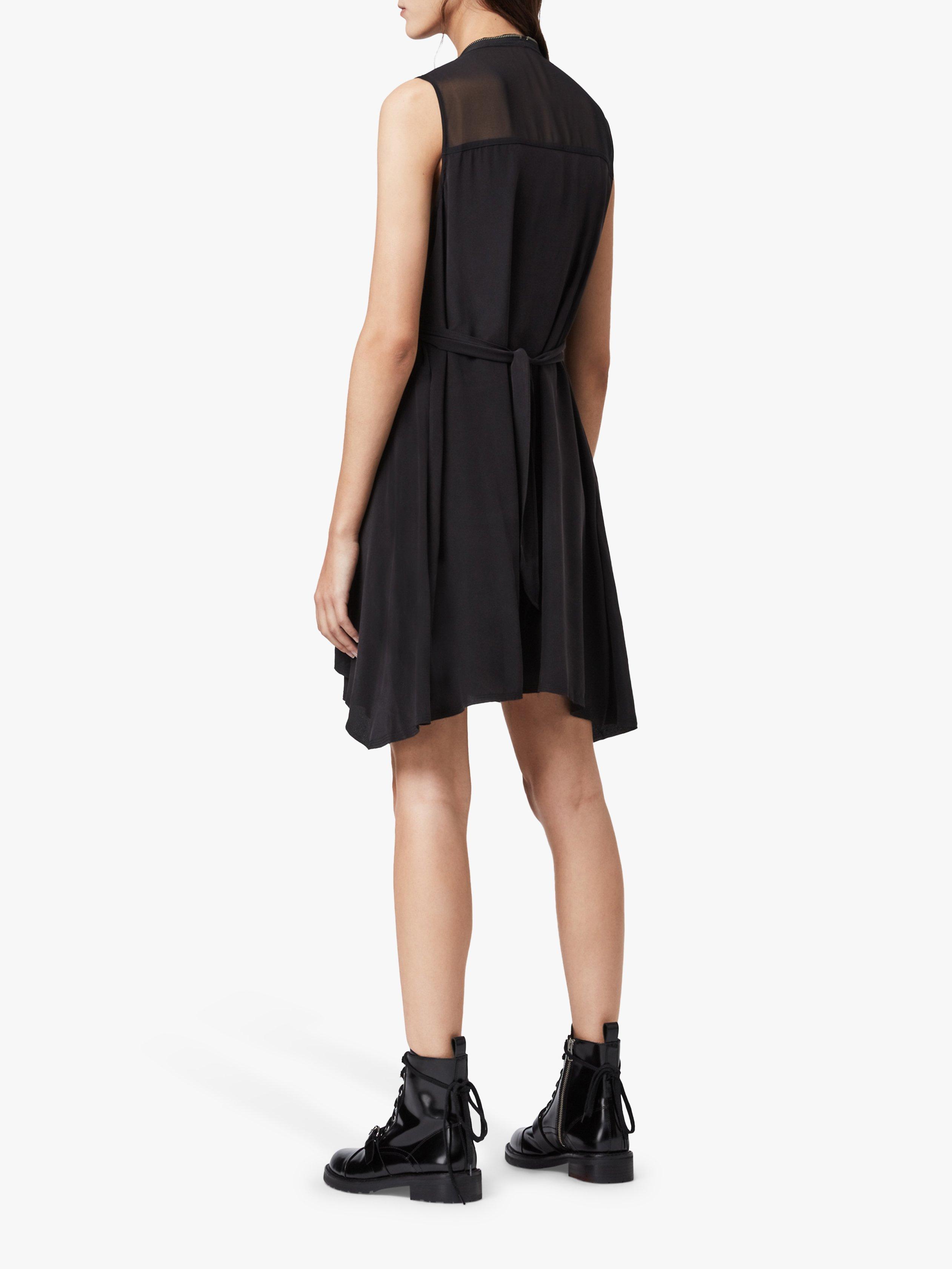 AllSaints Silk Jayda Dress Black