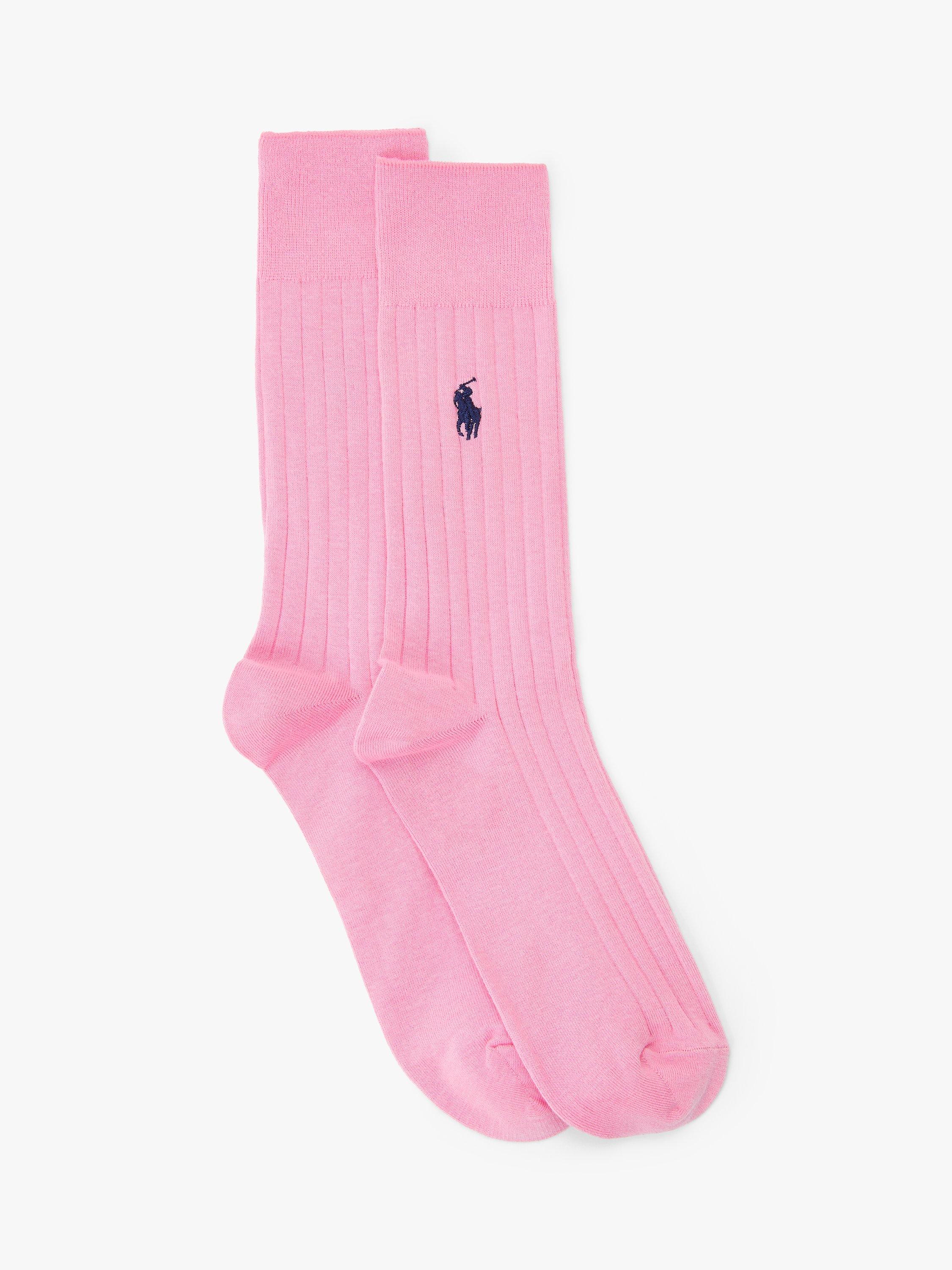 Ralph Lauren Plain Ribbed Socks, Pink