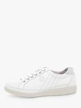 Gabor Amulet Wide Fit Leather Trainers, White