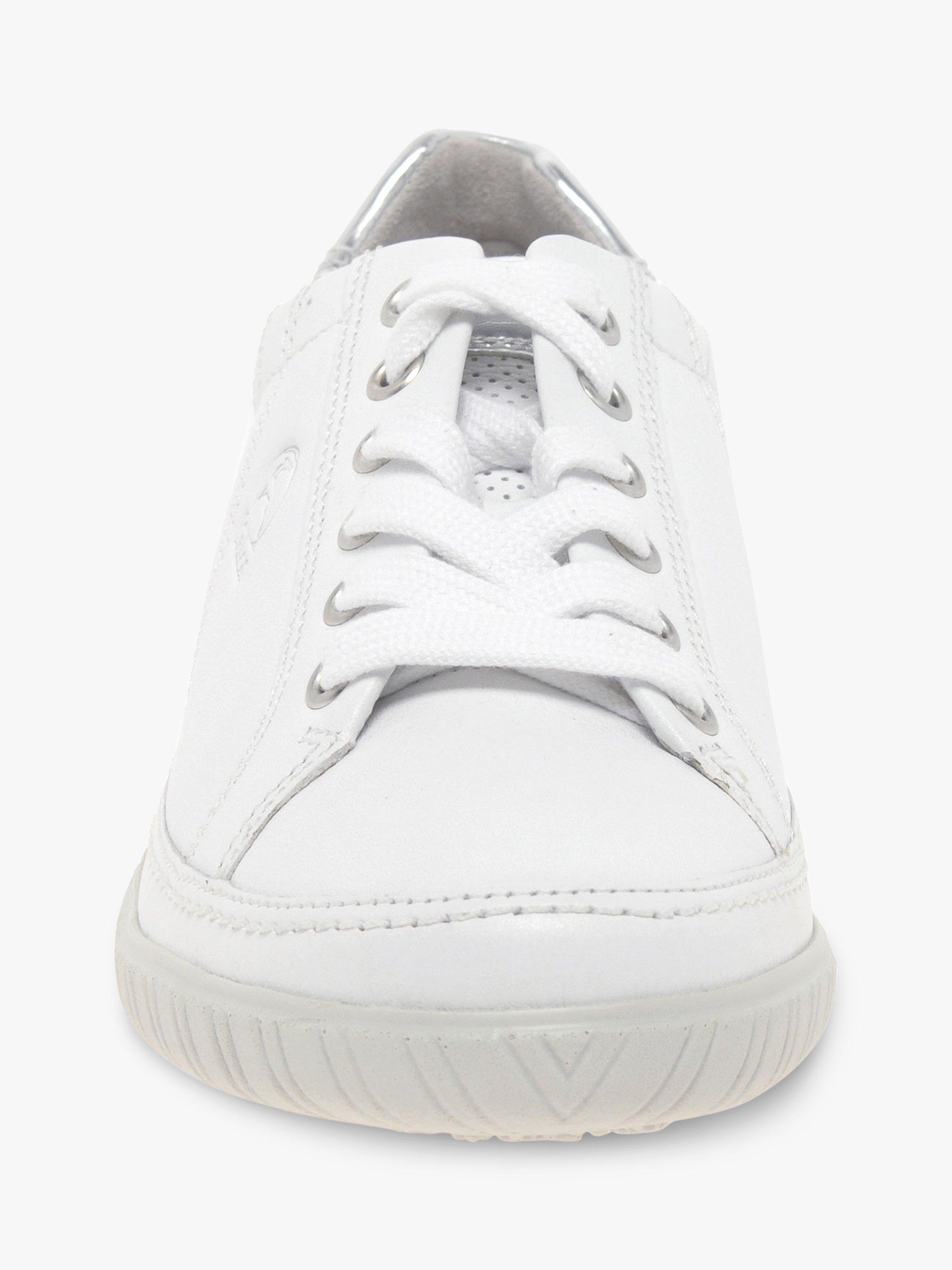 Gabor Amulet Wide Fit Leather Trainers White