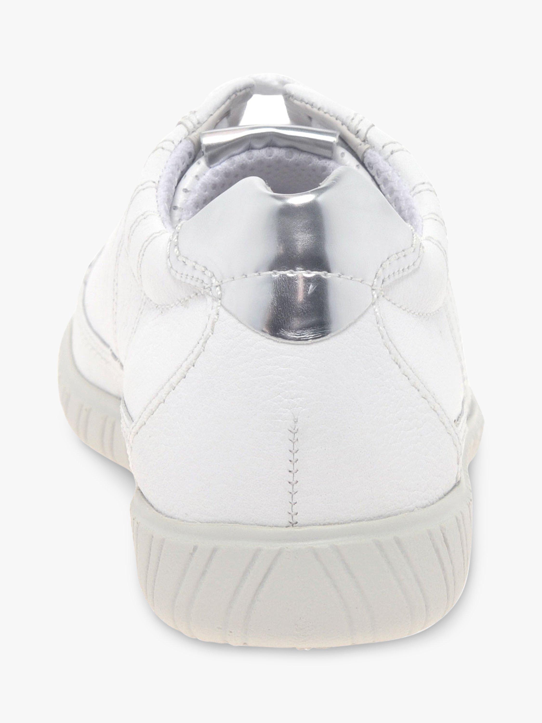 Product image 5 of 6, which shows Gabor Amulet Wide Fit Leather Trainers, White, 3