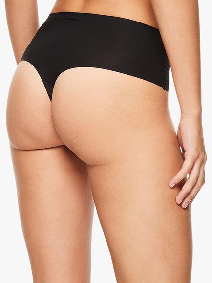 Chantelle Soft Stretch High Waist String Knickers - view 2, Black