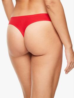 Chantelle Soft Stretch String Knickers - view 2, Poppy Red