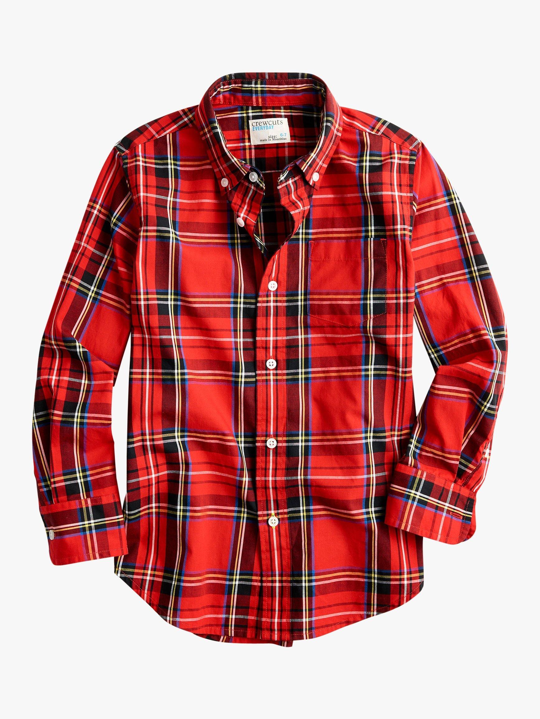 J.Crew Men's LG Red/White store Gingham Plaid Long Sleeve Button-Down Shirt