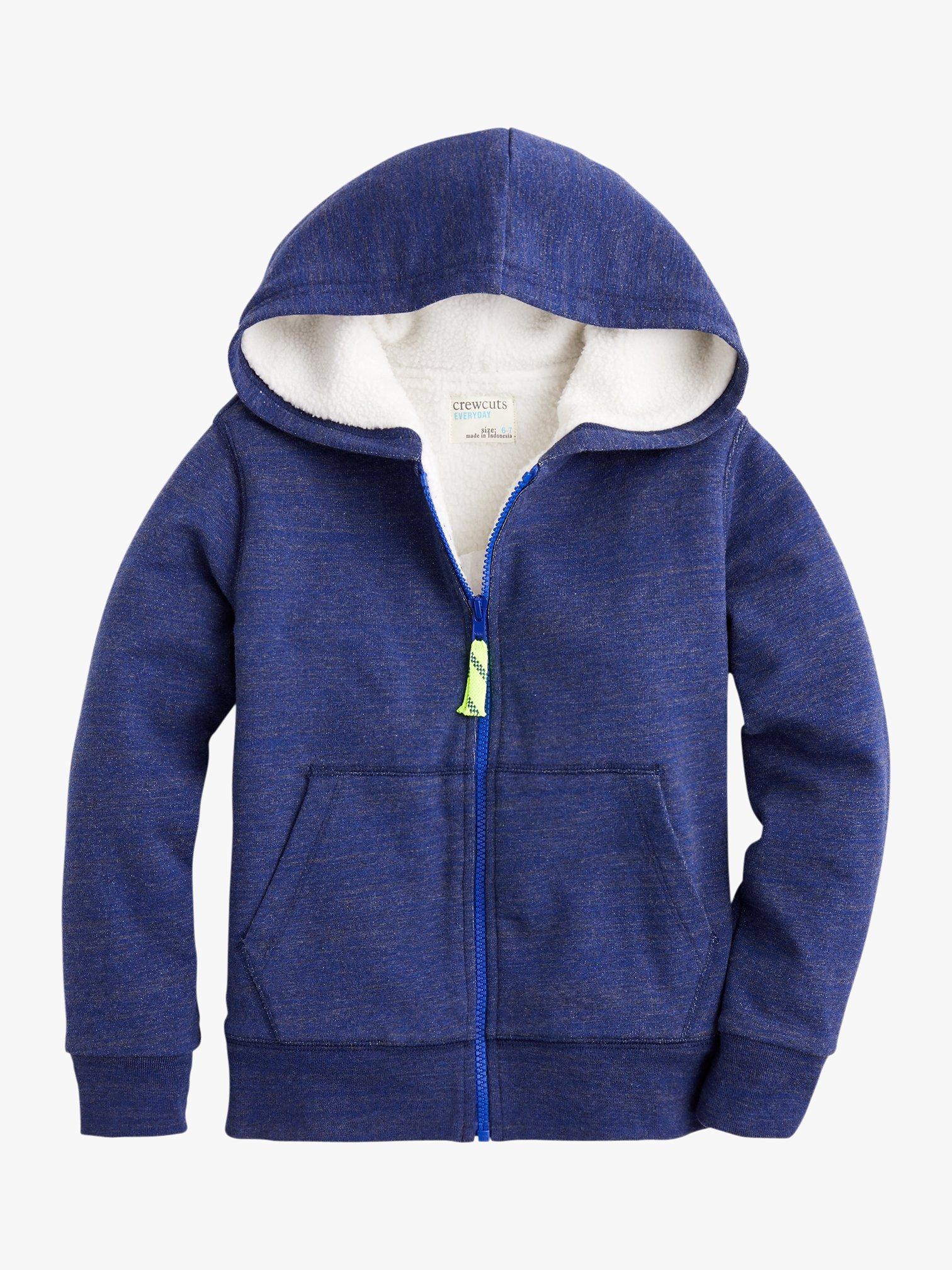 crewcuts by J.Crew Boys Sherpa Lined Hoodie Vivid Ink