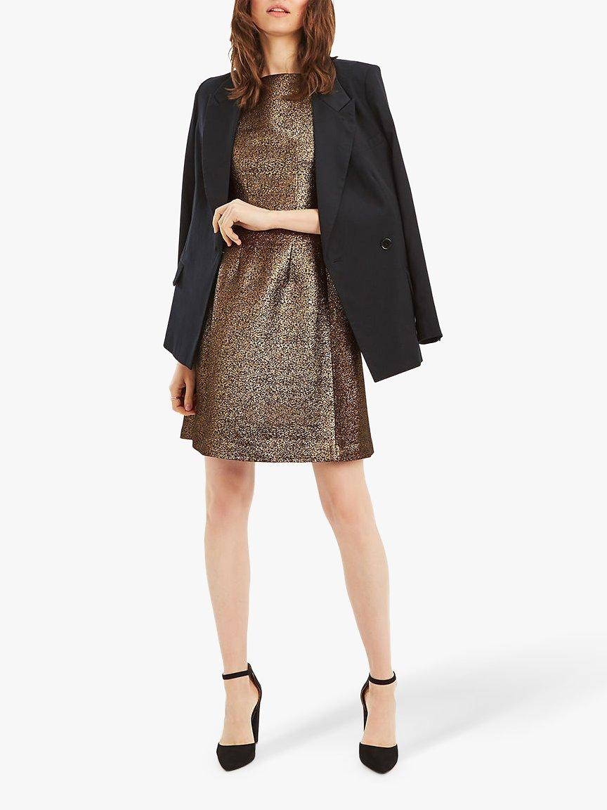 Oasis gold tweed dress best sale