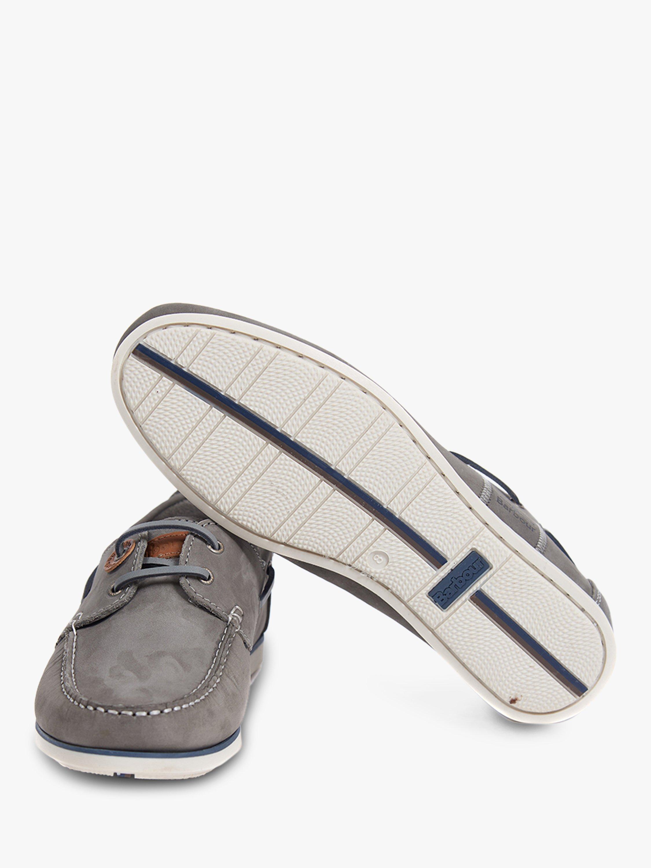 Barbour Capstan Boat Shoes Light Grey