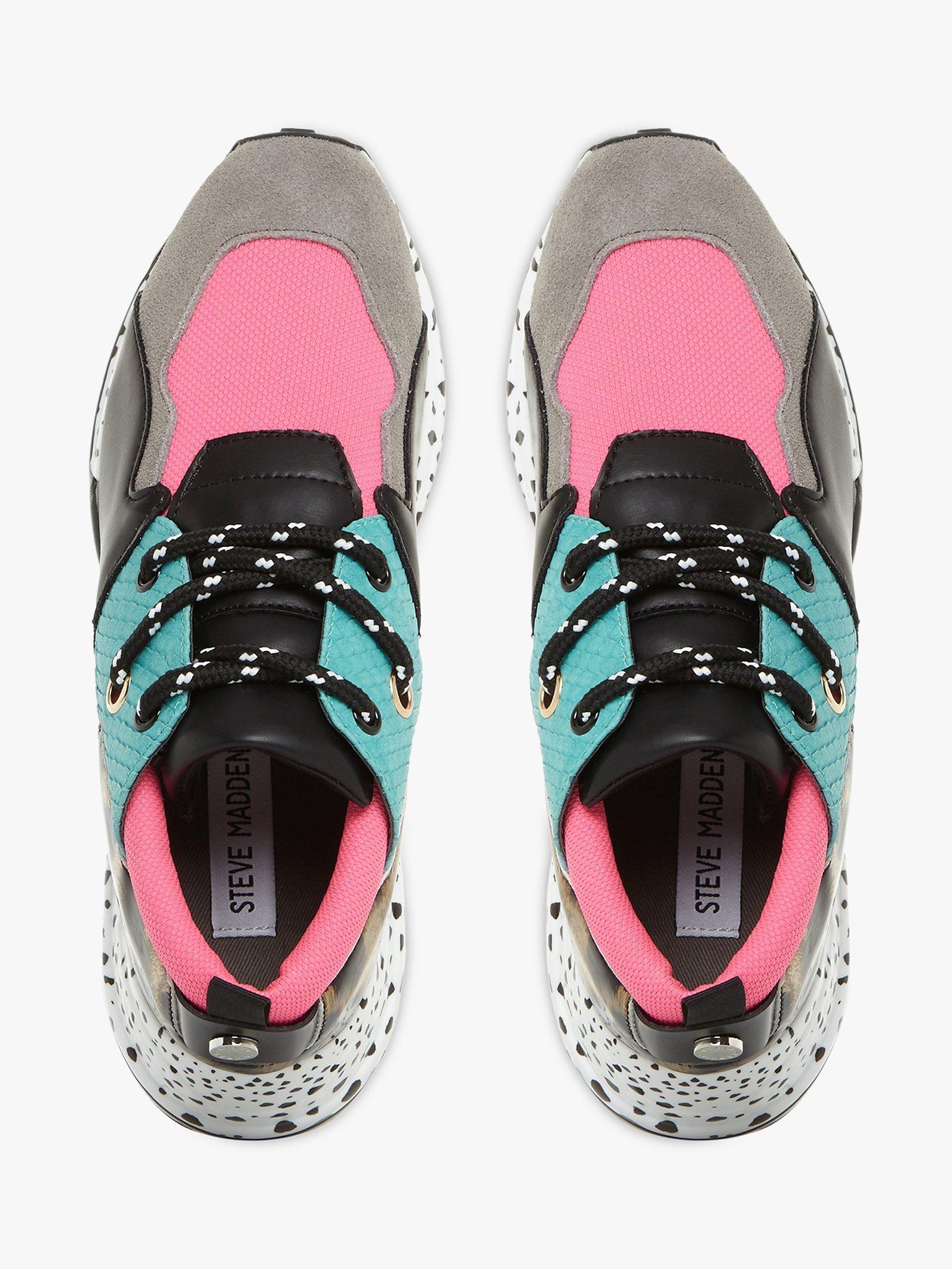 Steve madden cliff sneakers pink multi online