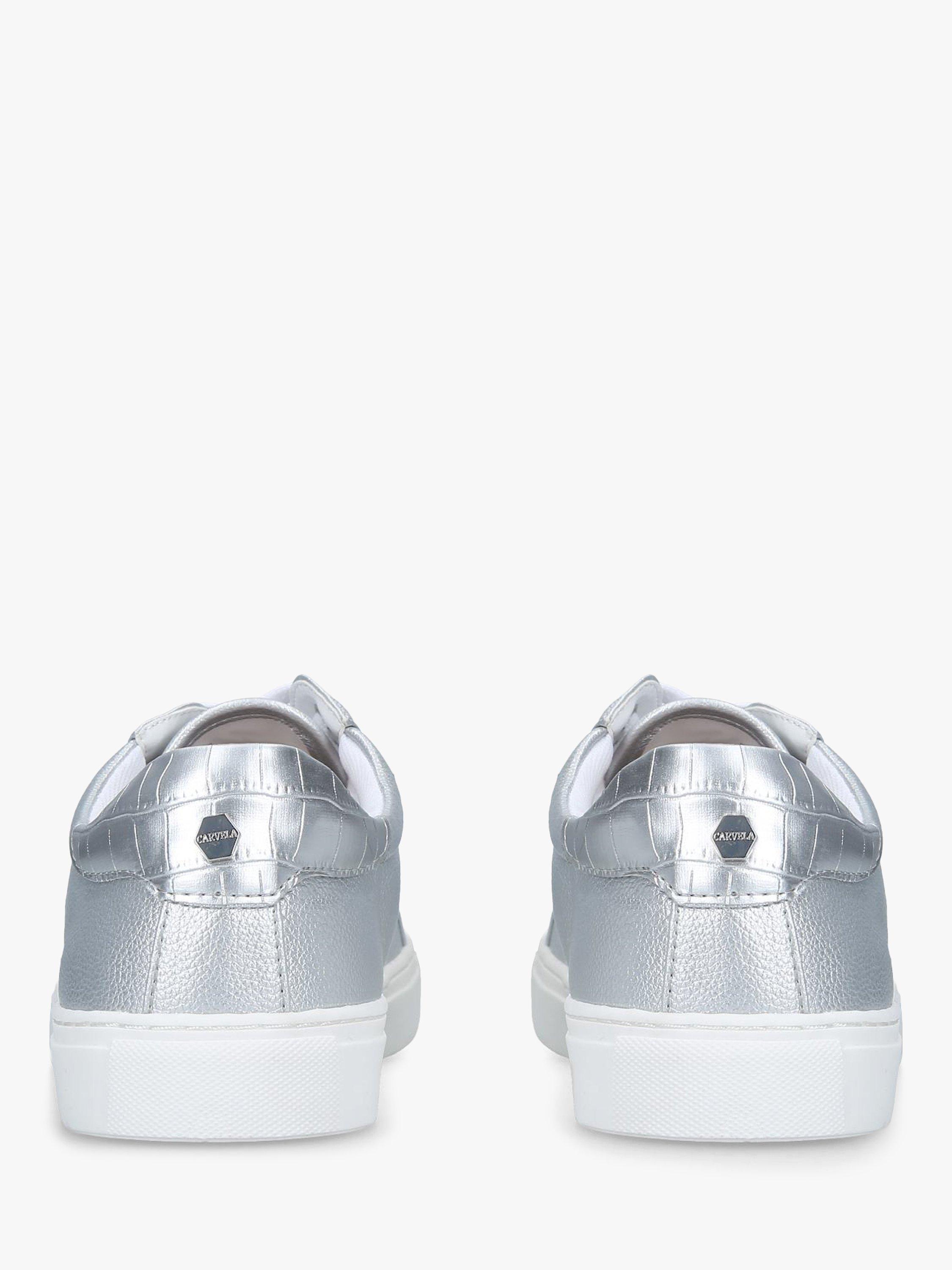 Carvela Jumping Lace Up Trainers Silver